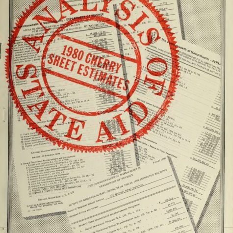 The coversheet of MAPC's analysis of state aid 1980 cherry sheet estimates was available at the UMass Amherst public library.